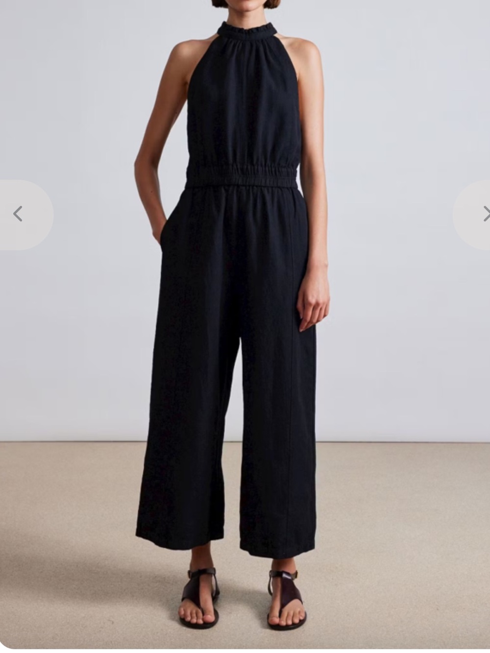 Apiece Apart New Archer Black Wide Leg Jumpsuit